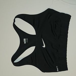 Nike Dri-Fit Women's Black Athletic Sports Bra Size 12-14